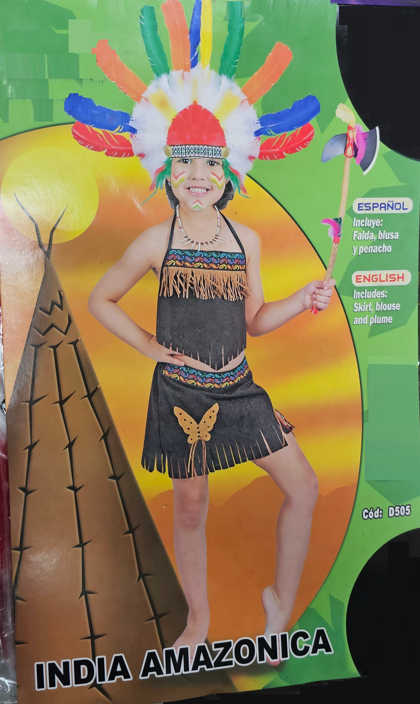 DISFRAZ INDIA AMAZONICA T02 IN