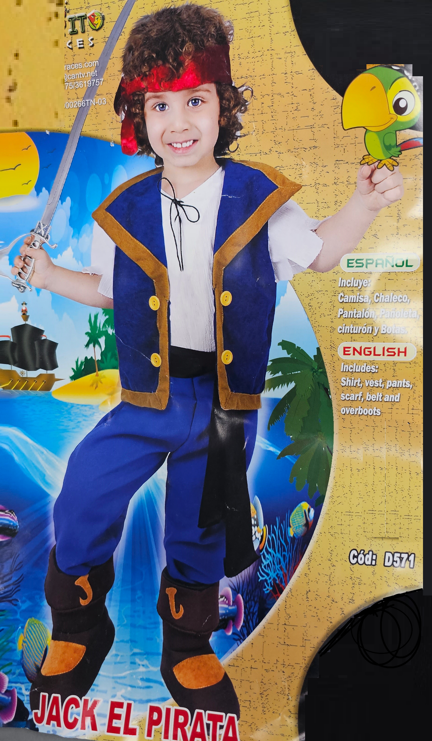 DISFRAZ JACK EL PIRATA T10 INF