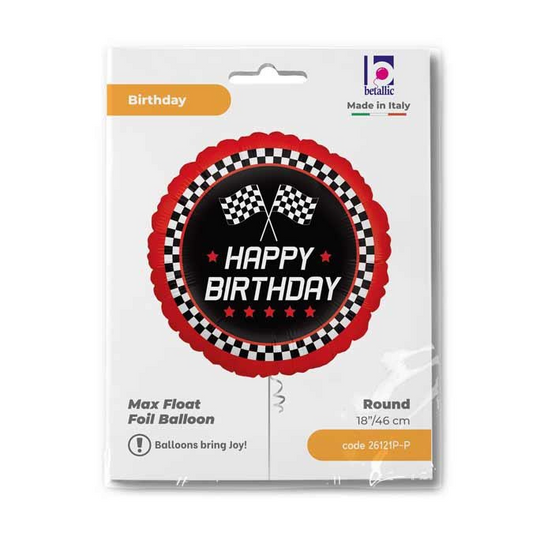 GLOBO CHECKERED FLAG BDAY R18P