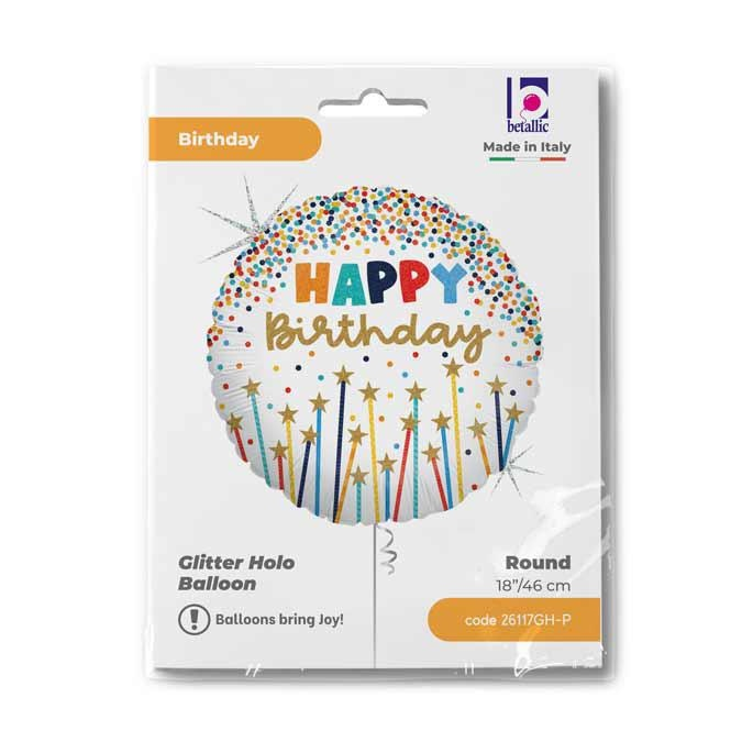 GLOBO BDAY STAR CANDLES R18PG