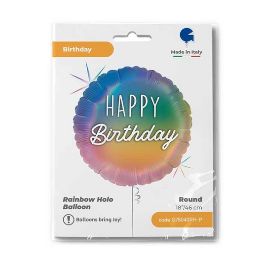 GLOBO R18 HAPPY B-DAY RAINBOW