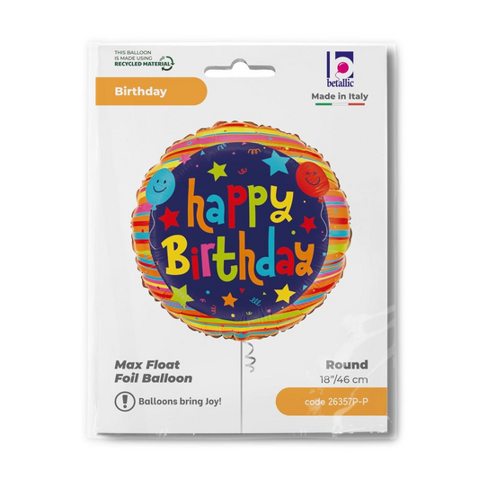 GLOBO R18 BDAY BALLOONS & STAR