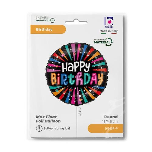 GLOBO R18 COLORFUL BDAY SPARKL
