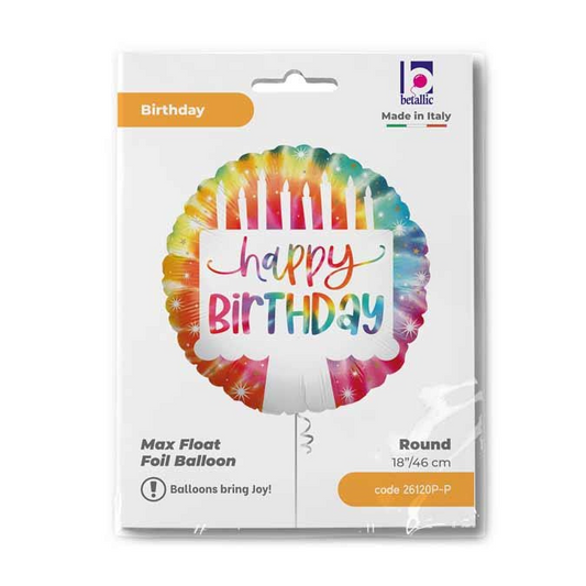 GLOBO R18 TIE-DYE CAKE BDAY