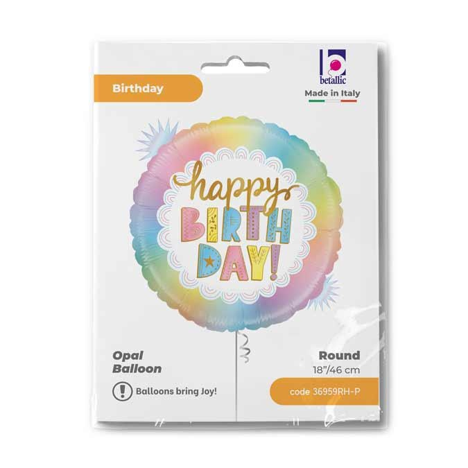 GLOBO OPAL BDAY RAINBOW HOL. 1
