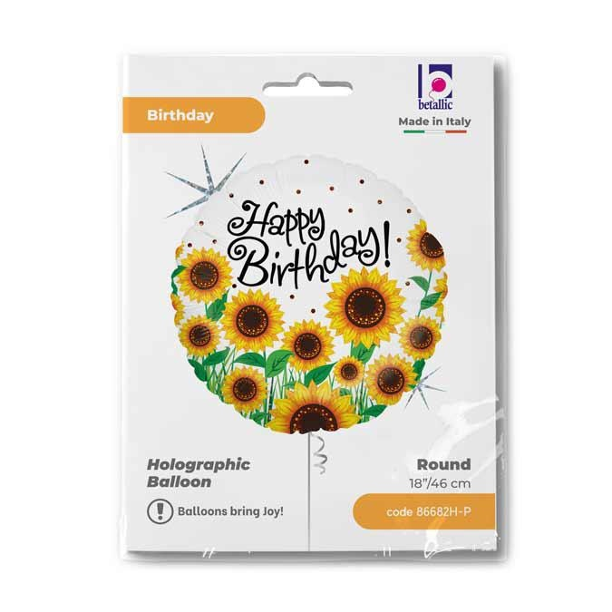 GLOBO R18 SUN SUNFLOWERS BDAY
