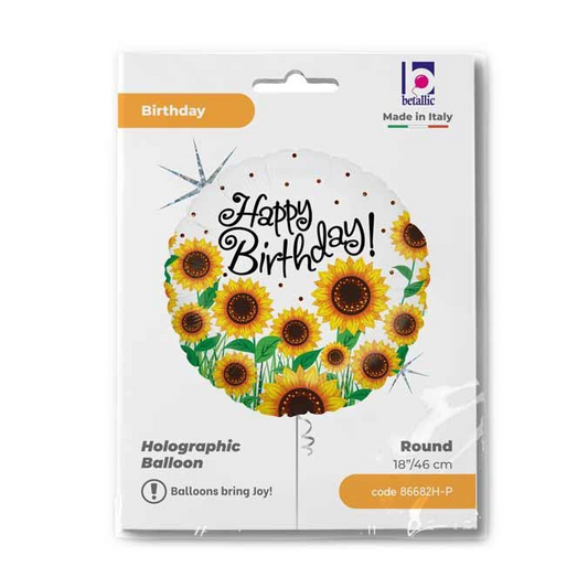 GLOBO R18 SUN SUNFLOWERS BDAY