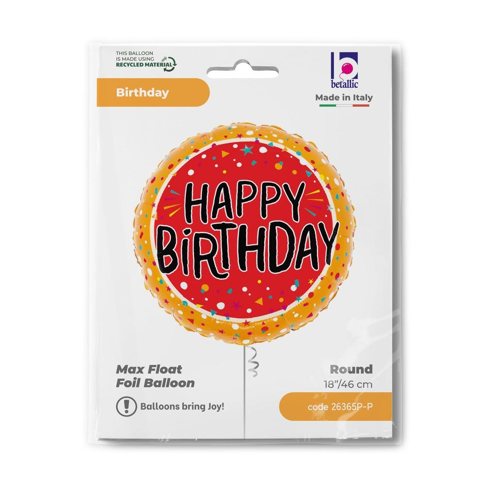 GLOBO R18 BDAY FUN CONFETTI