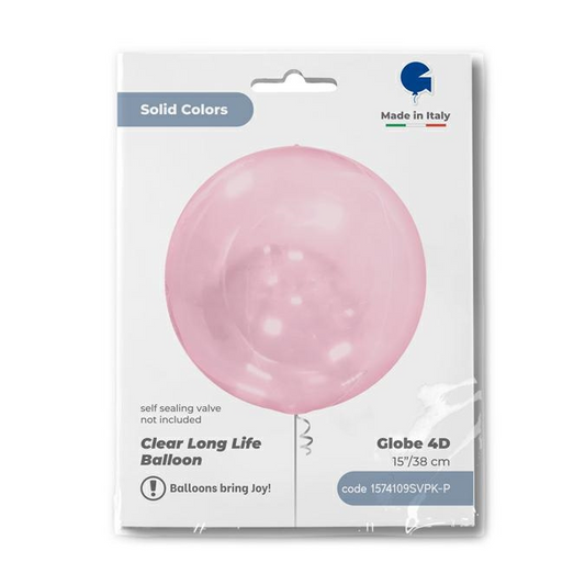 GLOBO 15PG TRASP PINK 4D