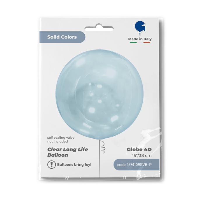 GLOBO 15PG TRASP BLUE 4D