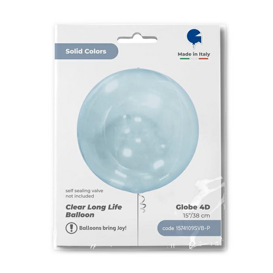 GLOBO 15PG TRASP BLUE 4D