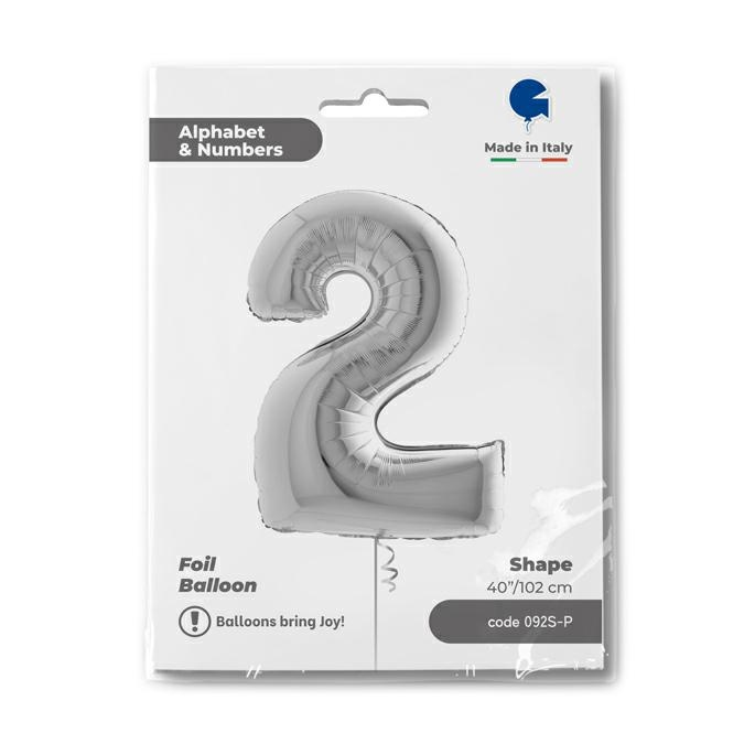 GLOBO NUMBER 2 SILVER 40PG