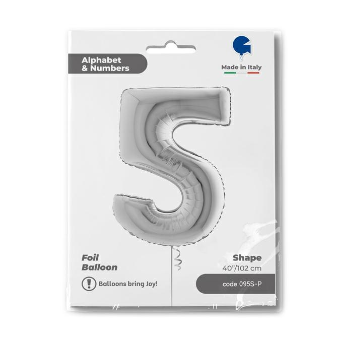 GLOBO NUMBER 5 SILVER 40PG