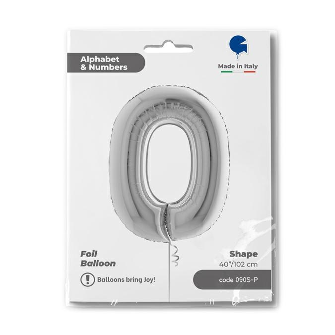 GLOBO NUMBER 0 SILVER 40PG