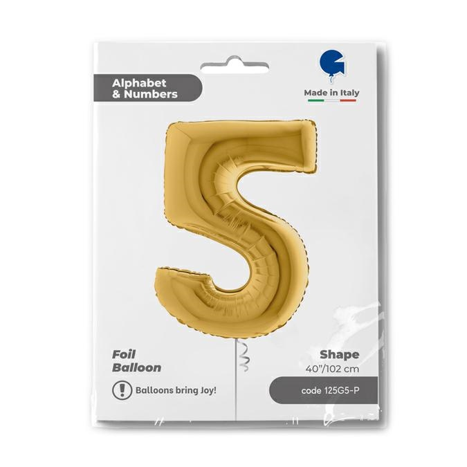 GLOBO NUMBER 5 GOLD5 40PG
