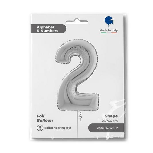 GLOBO NUMBER 2 SILVER 26PG