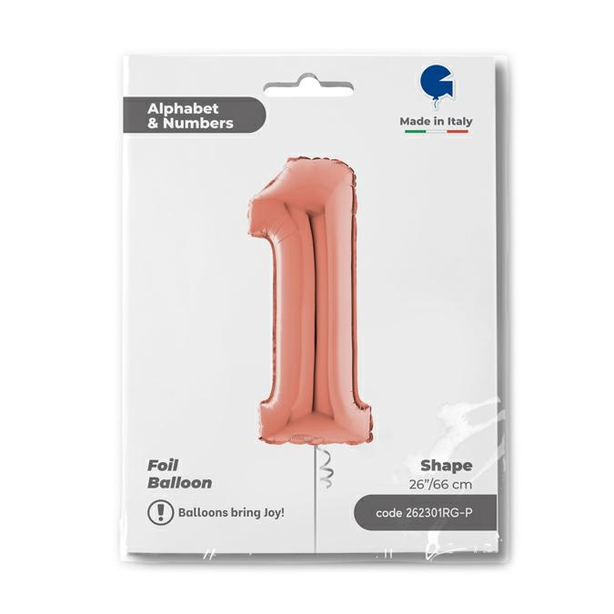 GLOBO NUMBER 1 ROSE GOLD 26PG