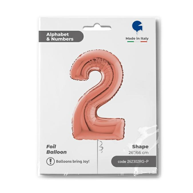 GLOBO NUMBER 2 ROSE GOLD 26PG