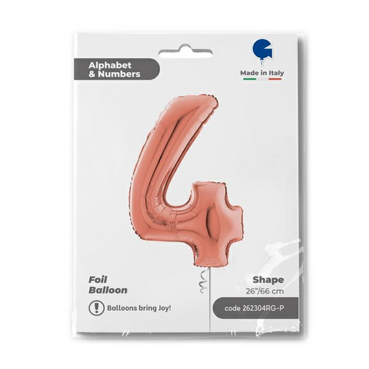 GLOBO NUMBER 4 ROSE GOLD 26PG