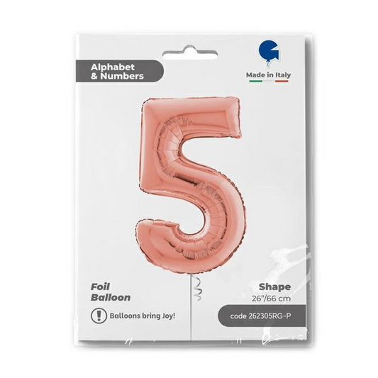 GLOBO NUMBER 5 ROSE GOLD 26PG