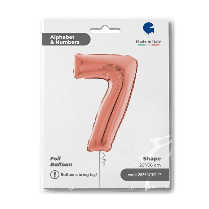 GLOBO NUMBER 7 ROSE GOLD 26PG