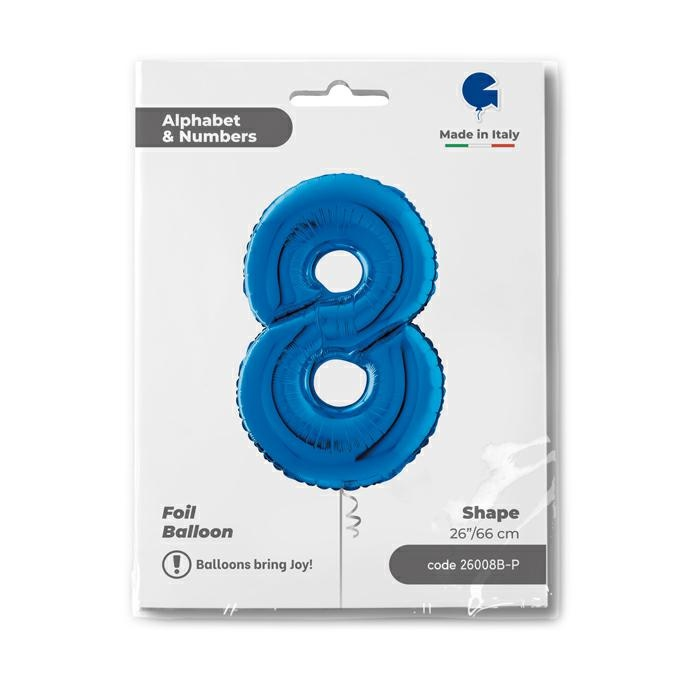GLOBO NUMBER 8 BLUE 26PG