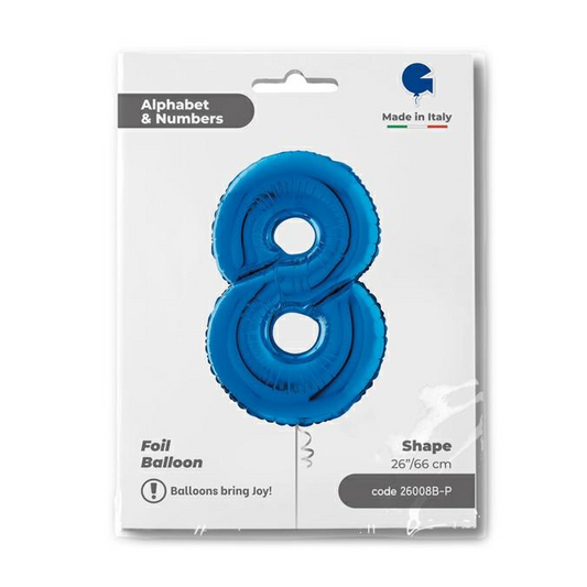 GLOBO NUMBER 8 BLUE 26PG