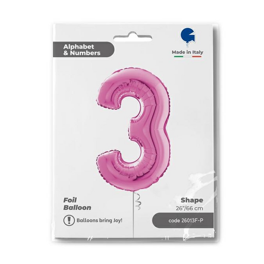 GLOBO NUMBER 3 FUXIA 26PG