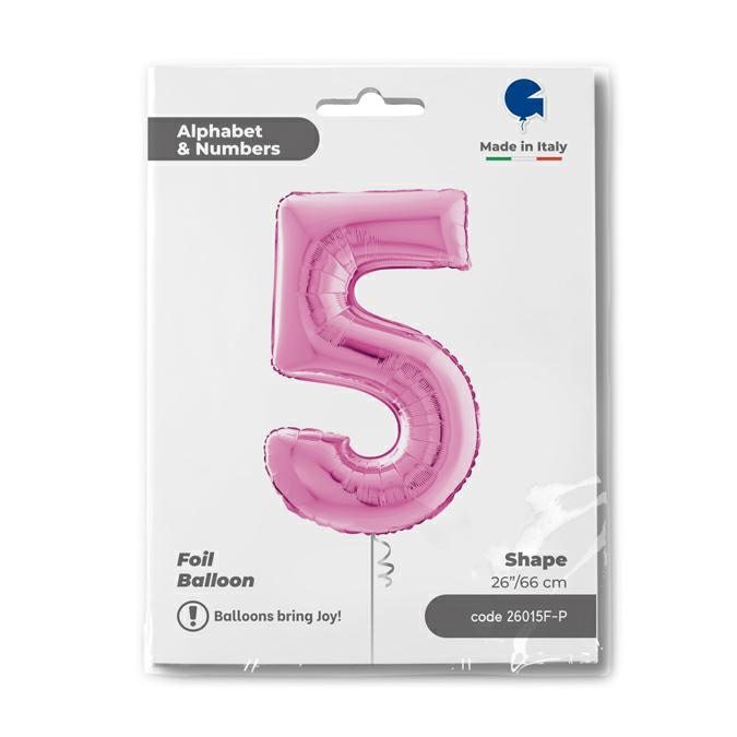 GLOBO NUMBER 5 FUXIA 26PG