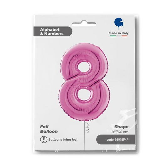 GLOBO NUMBER 8 FUXIA 26PG