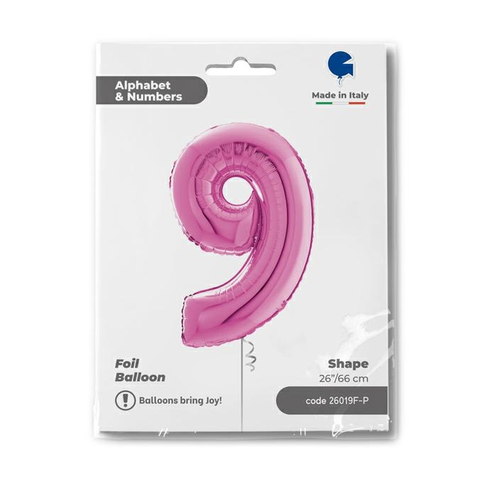 GLOBO NUMBER 9 FUXIA 26PG