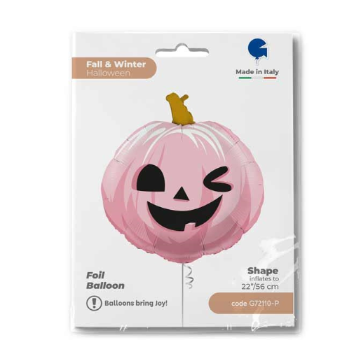 GLOBO HLLN CALABAZA ROSA 22PG