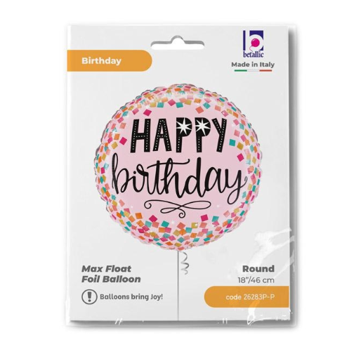 GLOBO BDAY CONFETTI 18PG
