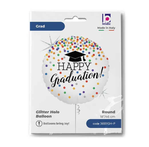 GLOBO GRADUACION 18PG GLITTER