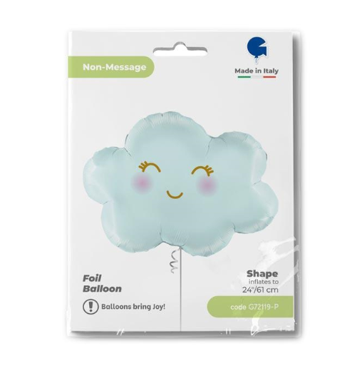 GLOBO NUBE PASTEL AZULADO 24PG