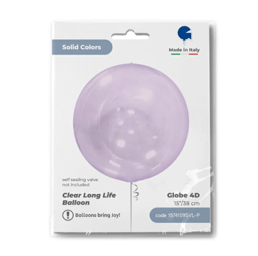 GLOBO 15PG TRANSP LILA 4D