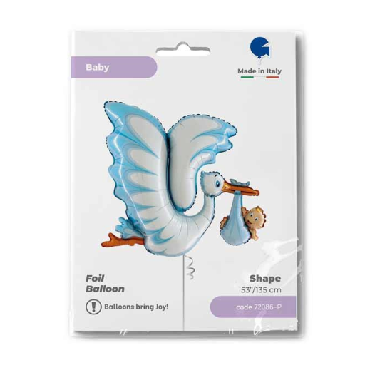 GLOBO SHAPE CIGUEÑA NIÑO 45PG