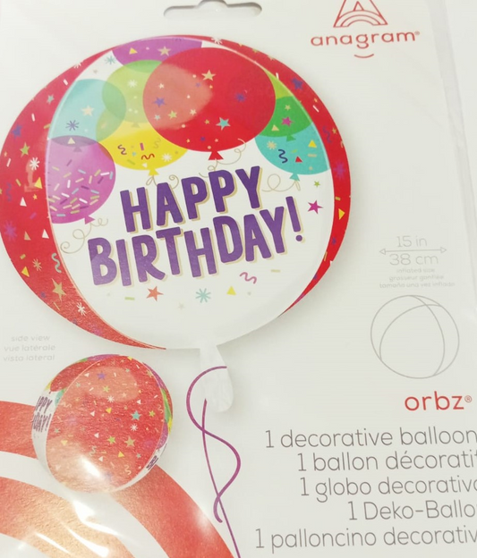 GLOBO ORBZ HAPPY BIRTHDAY