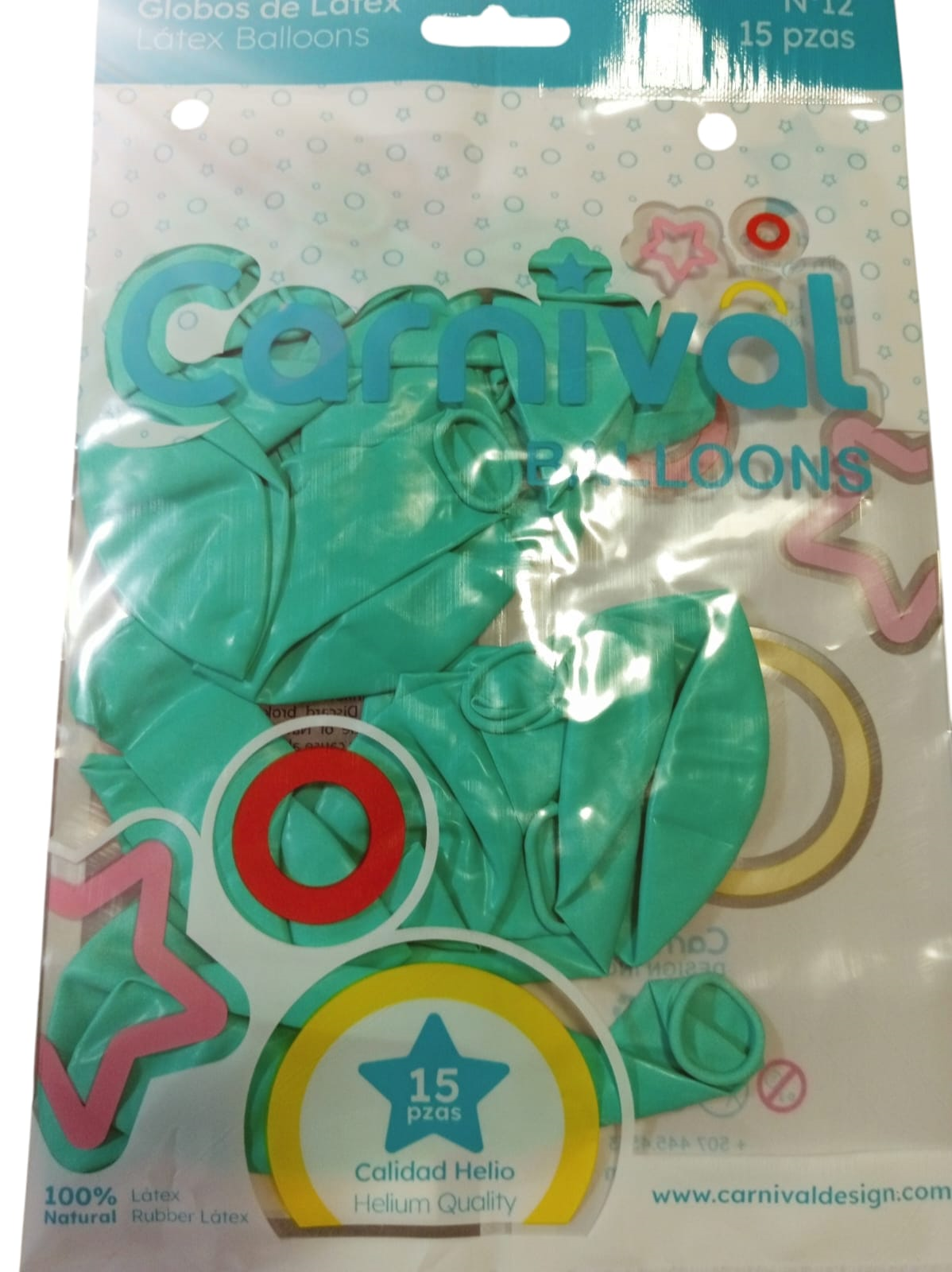 CARNIVAL GLOBOS 12 PG 15U VERD