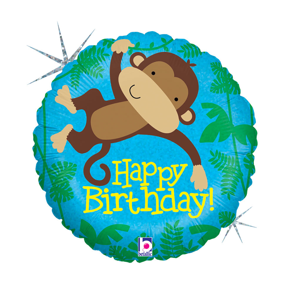 GLOBO 18PG BDAY MONKEY BUDDY