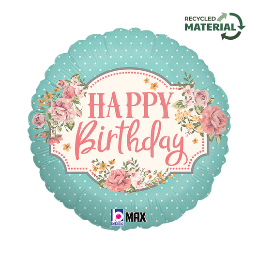 GLOBO 18PG VINTAGE BDAY