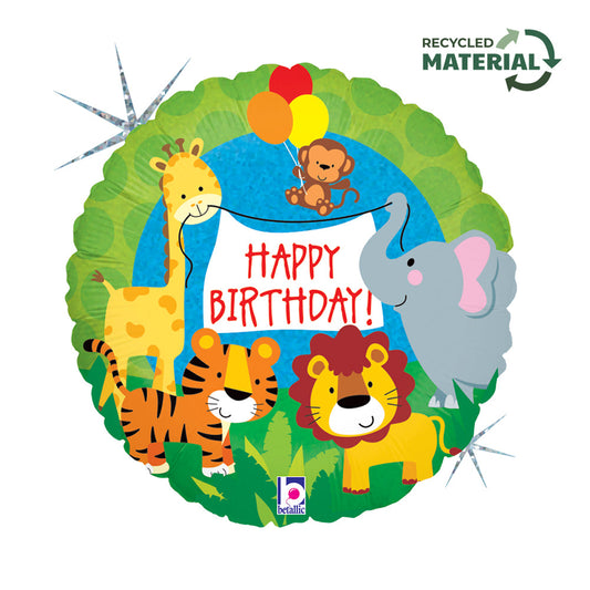 GLOBO R18 JUNGLE ANIMALS BDAY