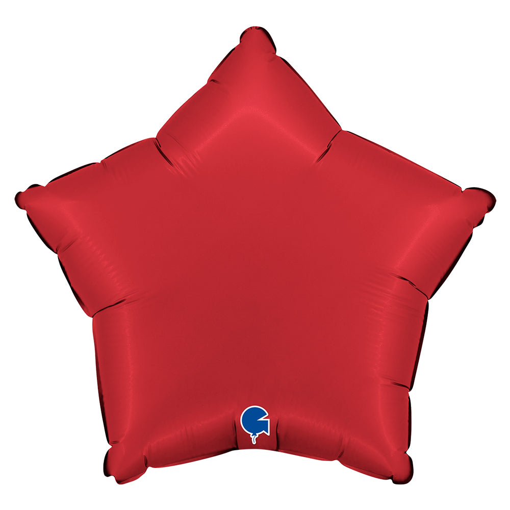 GLOBO ESTRELLA 18PG ROJO SATIN