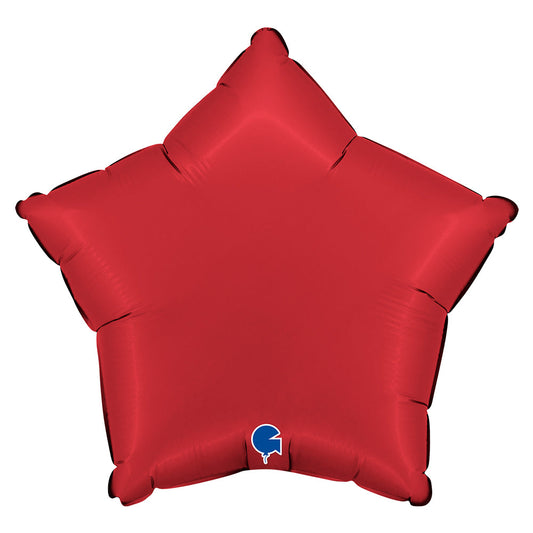 GLOBO ESTRELLA 18PG ROJO SATIN