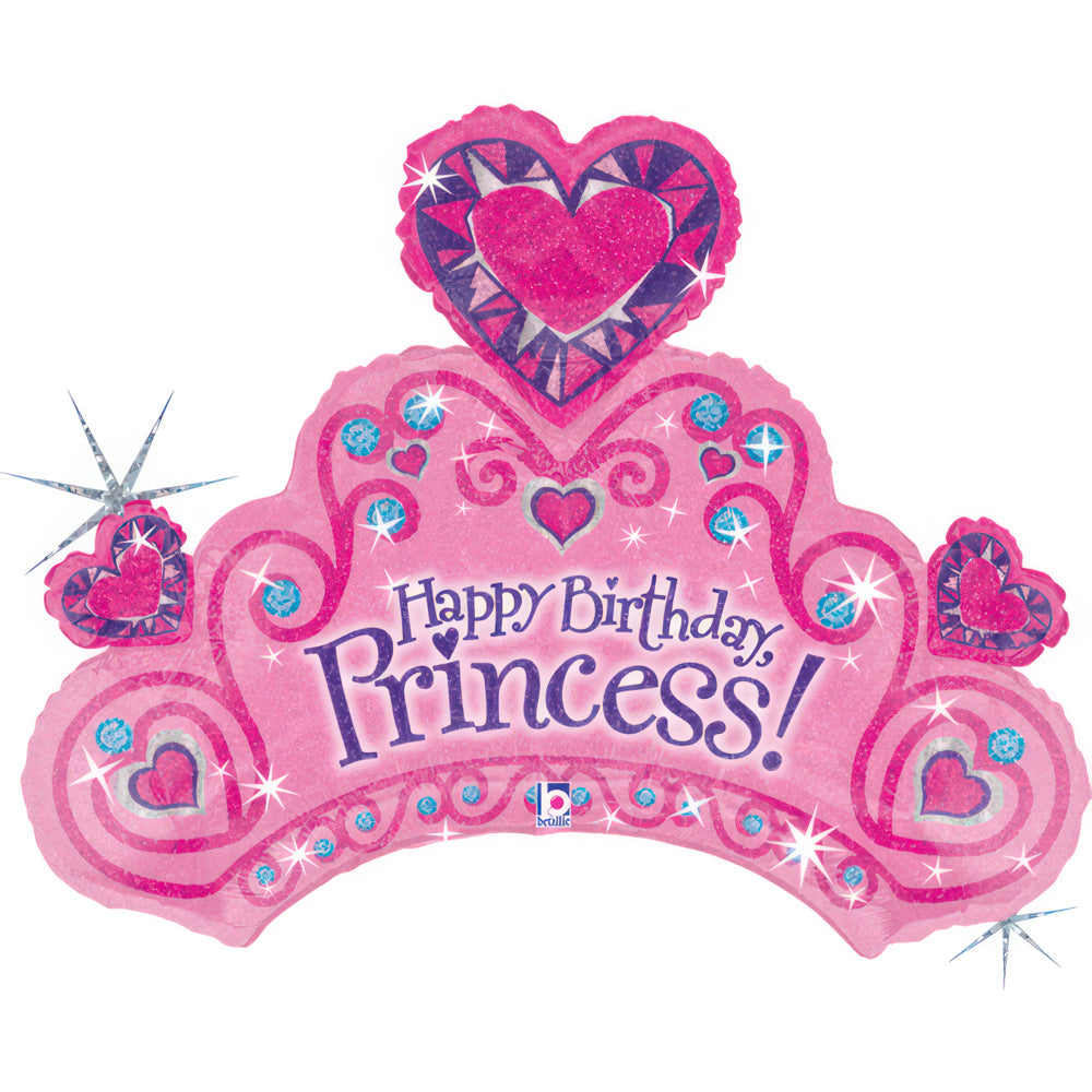 GLOBO 37PG BDAY TIARA PRINCESS