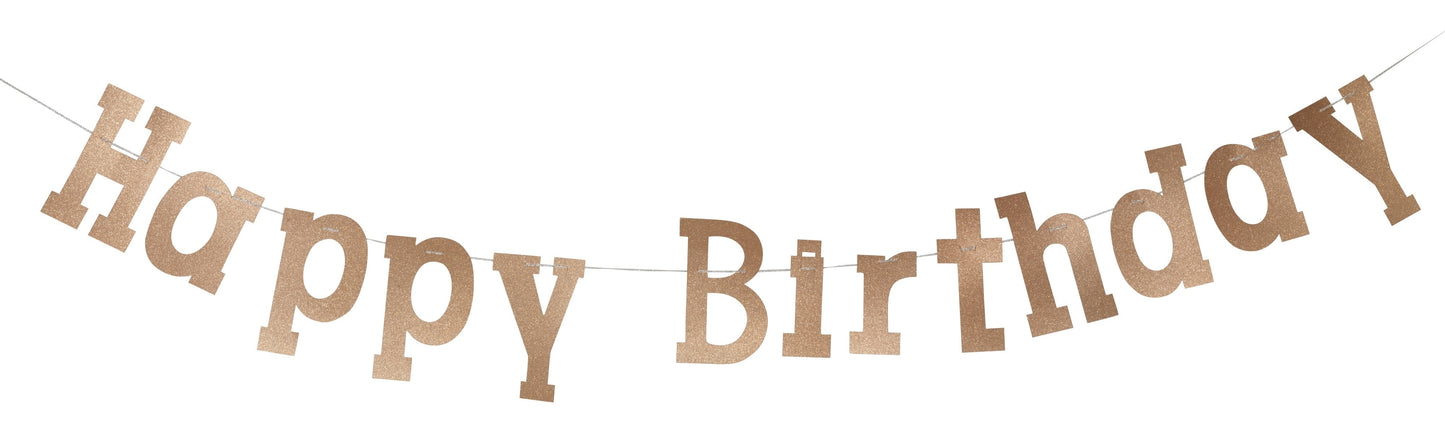 BANNER HAPPY BDAY - ROSE GOLD