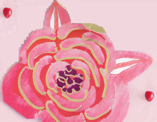 SERVILLETA LN FORMA FLOR 16UDS