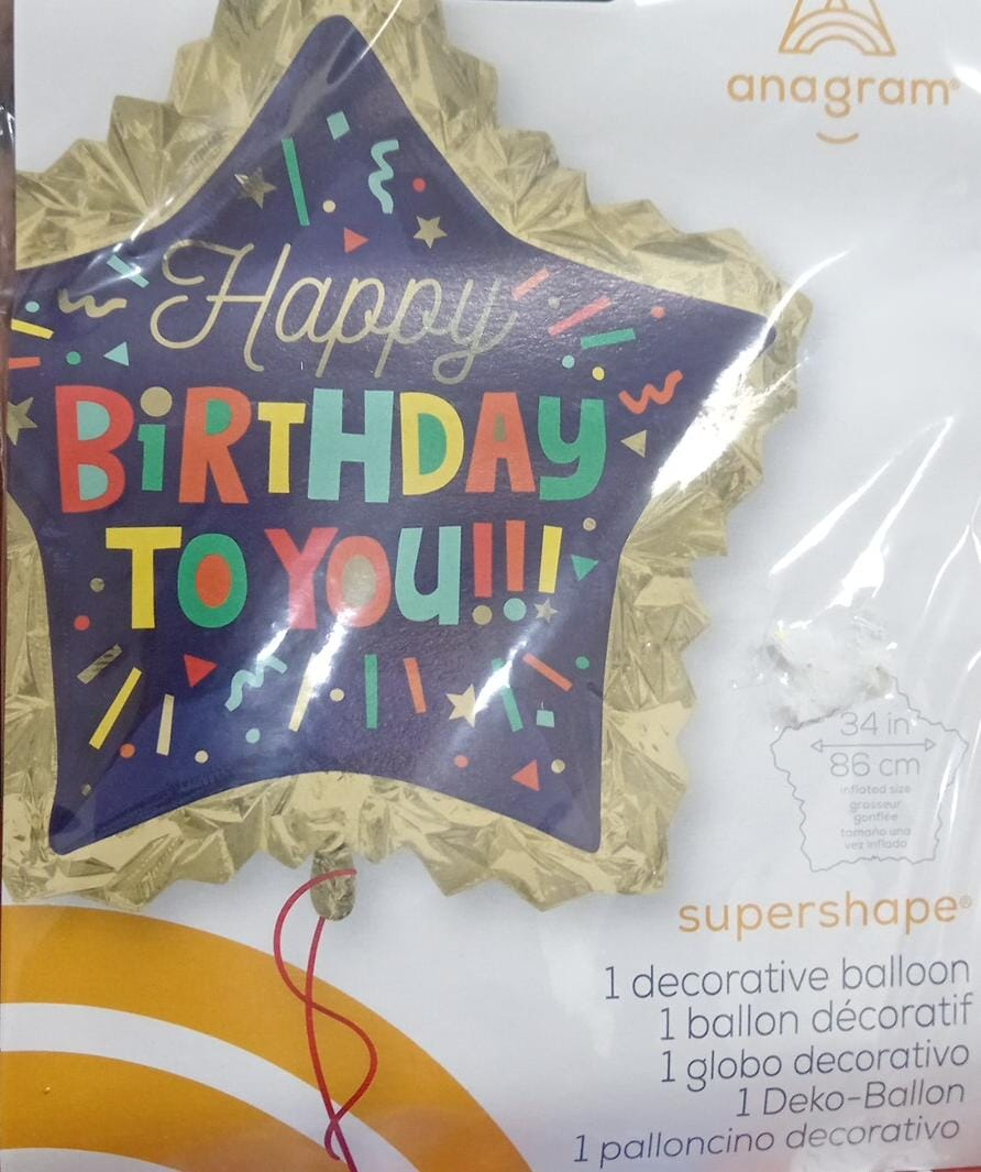 GLOBO SUPERSHAPE HPBDAY