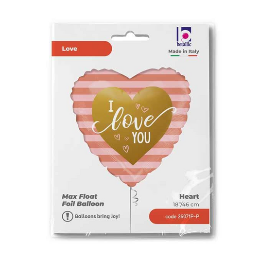 GLOBO 18PG LOVE YOU ROSE GOLD