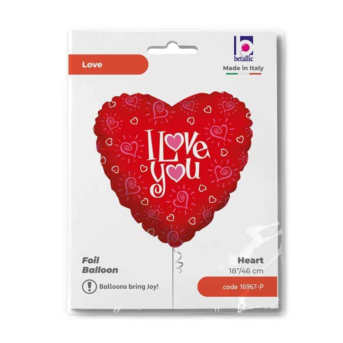 GLOBO 18PG LOVE YOU HEARTS
